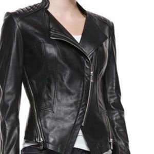 Dawn Levy leather moto jacket